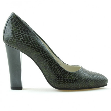 Scarpe eleganti donna 1214 coccodrillo verde