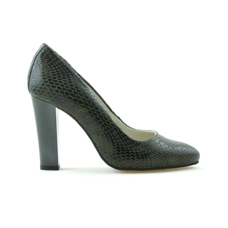 Scarpe eleganti donna 1214 coccodrillo verde