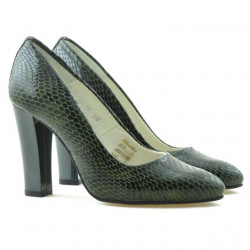 Scarpe eleganti donna 1214 coccodrillo verde