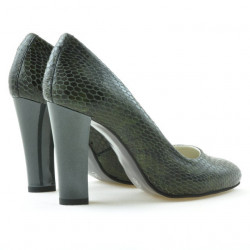 Scarpe eleganti donna 1214 coccodrillo verde