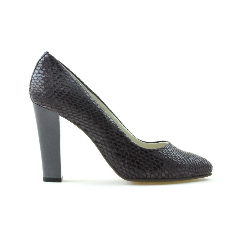 Scarpe eleganti donna 1214 coccodrillo viola