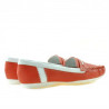 Mocassini donna 619 rosso+bianco