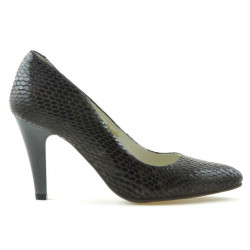 Scarpe eleganti donna 1234 coccodrillo marrone