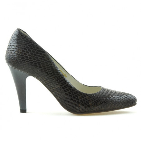 Scarpe eleganti donna 1234 coccodrillo marrone