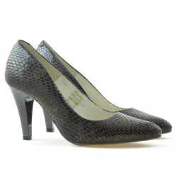 Scarpe eleganti donna 1234 coccodrillo marrone