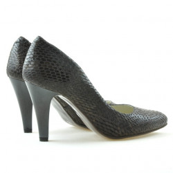 Scarpe eleganti donna 1234 coccodrillo marrone