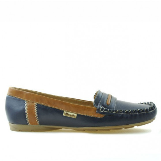 Mocassini donna 619 indaco+marrone