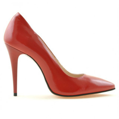 Scarpe eleganti donna 1241 vernice rosso satinato