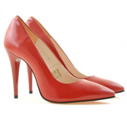 Scarpe eleganti donna 1241 vernice rosso satinato