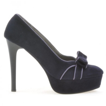 Scarpe eleganti donna 1095 indaco antilope+viola