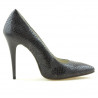 Scarpe eleganti donna 1241 coccodrillo viola