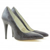 Scarpe eleganti donna 1241 coccodrillo viola