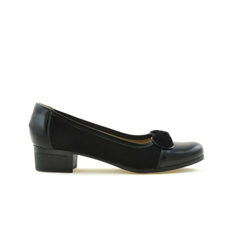 Scarpe casual/eleganti donna 650 vernice nero combinato