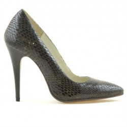 Scarpe eleganti donna 1241 croco marrone