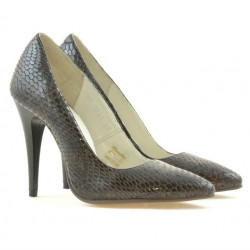 Scarpe eleganti donna 1241 croco marrone