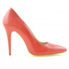 Scarpe eleganti donna 1241 vernice rosso corallo