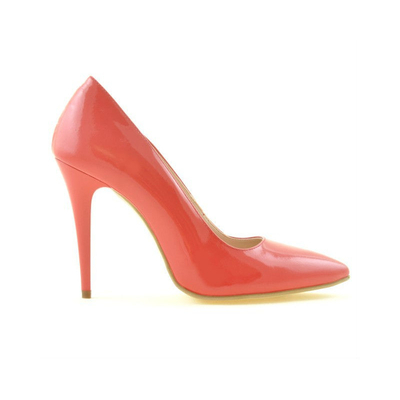 Scarpe eleganti donna 1241 vernice rosso corallo