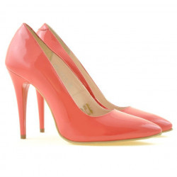 Scarpe eleganti donna 1241 vernice rosso corallo