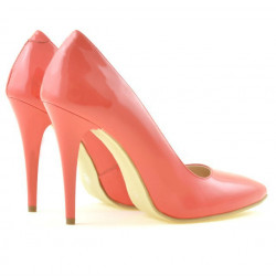 Scarpe eleganti donna 1241 vernice rosso corallo