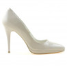 Scarpe eleganti donna 1244 vernice beige perlato