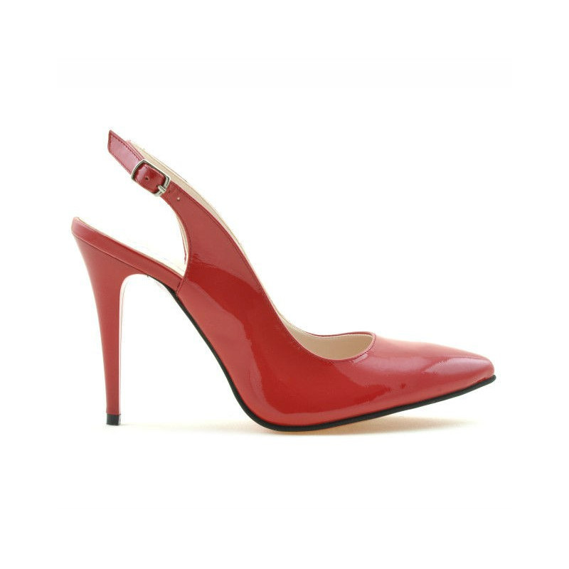 Sandali donna 1235 vernice rossa