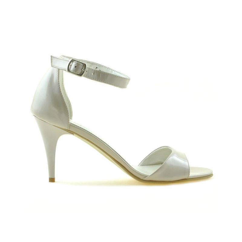 Sandali donna 1238-1 vernice beige madreperlato