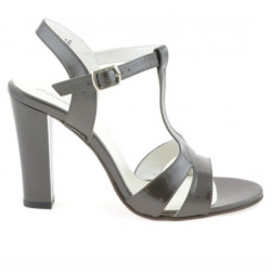 Sandali donna 1239 vernice marrone madreperlato