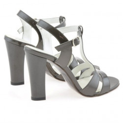 Sandali donna 1239 vernice marrone madreperlato