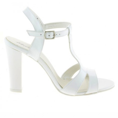 Sandali donna 1239 vernice bianca